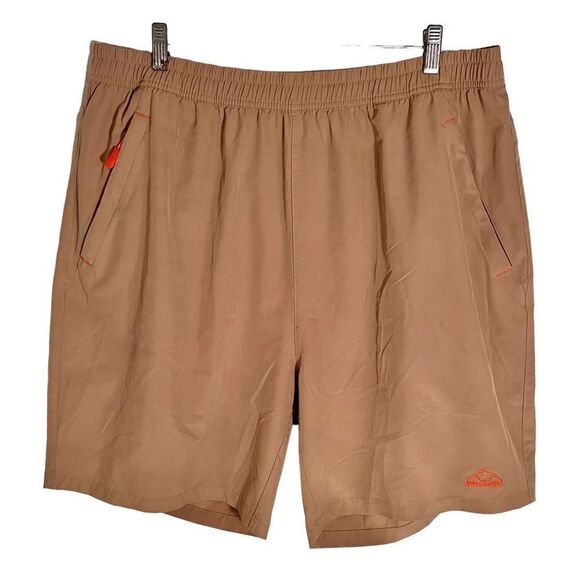 Outdoor Sports Men's Size XXL Tan Lightweight Zipper Pocket Quick Dry Shorts - Picture 1 of 8